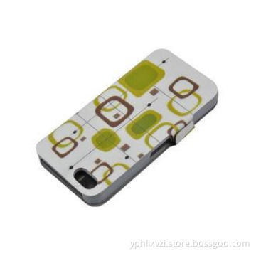 Customize PU Iphone 4 Leather Flip Case With Cartoon Patter